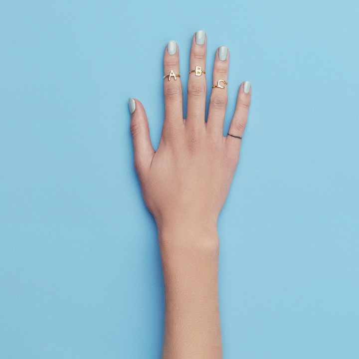 bokstasvringar,guld,alphabet rings