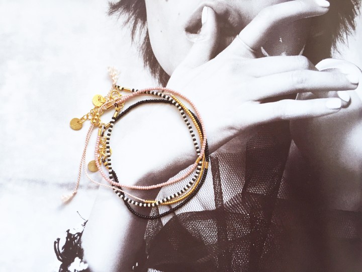 armband pompom,dusty pink