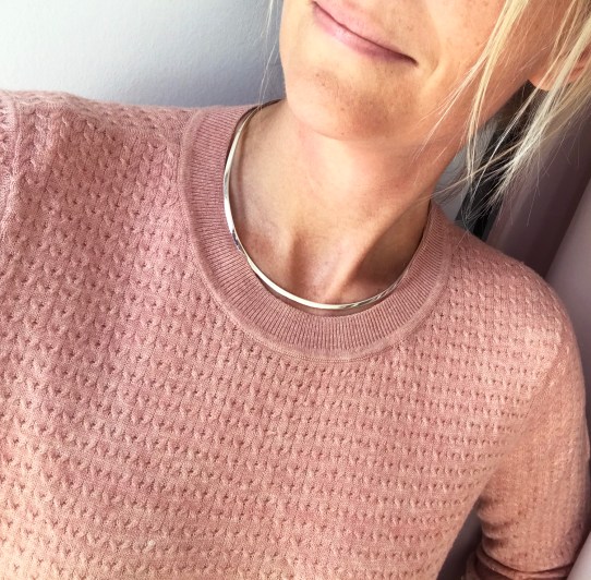 silver choker,smal,plain 3